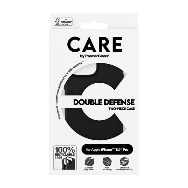 CARE by PanzerGlass iPhone 16 Pro Max Cover Double Defence Sort