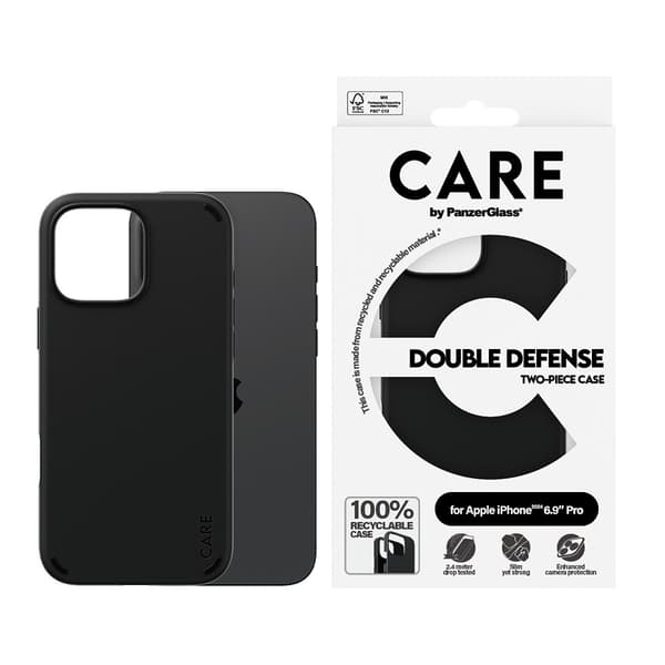 CARE by PanzerGlass iPhone 16 Pro Max Cover Double Defence Sort