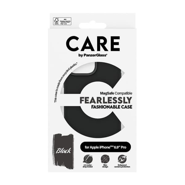 CARE by PanzerGlass iPhone 16 Pro Max Kuori Fashionable MagSafe Musta