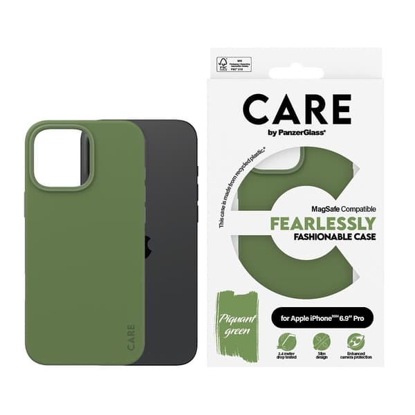 CARE by PanzerGlass iPhone 16 Pro Max Kuori Fashionable MagSafe Vihreä