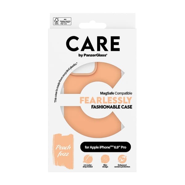 CARE by PanzerGlass iPhone 16 Pro Max Skal Fashionable MagSafe Peachy