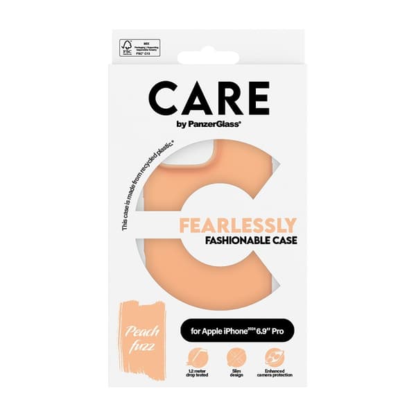 CARE by PanzerGlass iPhone 16 Pro Max Skal Fashionable Peachy