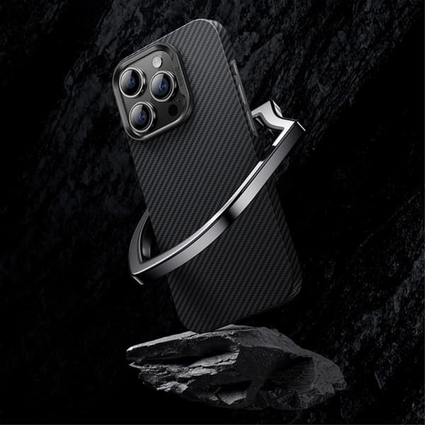 Benks iPhone 14 Pro Max Kuori Kevlar MagSafe Musta