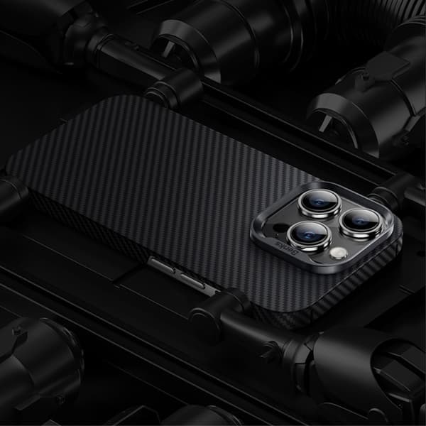 Benks iPhone 14 Pro Max Kuori Kevlar MagSafe Musta