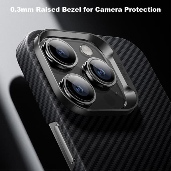 Benks iPhone 14 Pro Kuori Kevlar MagSafe Musta