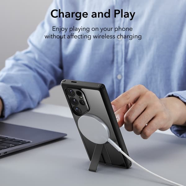 ESR Samsung Galaxy S24 Ultra Kuori Boost Flickstand MagSafe Frostad Läpinäkyvä