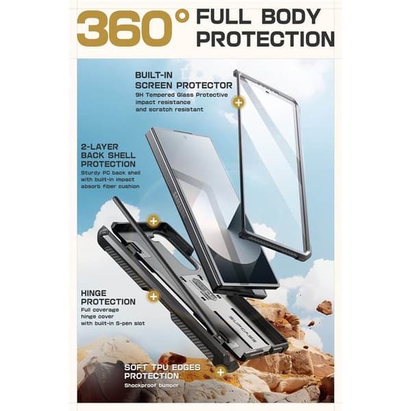 SUPCASE UB Pro deksel Samsung Galaxy Z Fold 6 - Svart