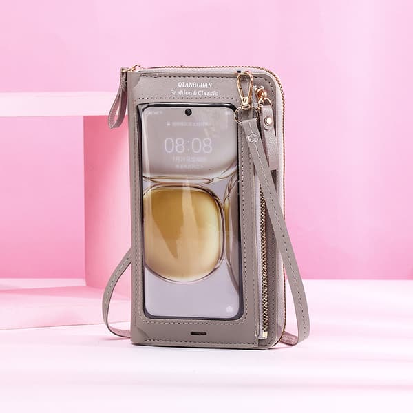INF PU læder touchscreen telefontaske Crossbody tegnebog
