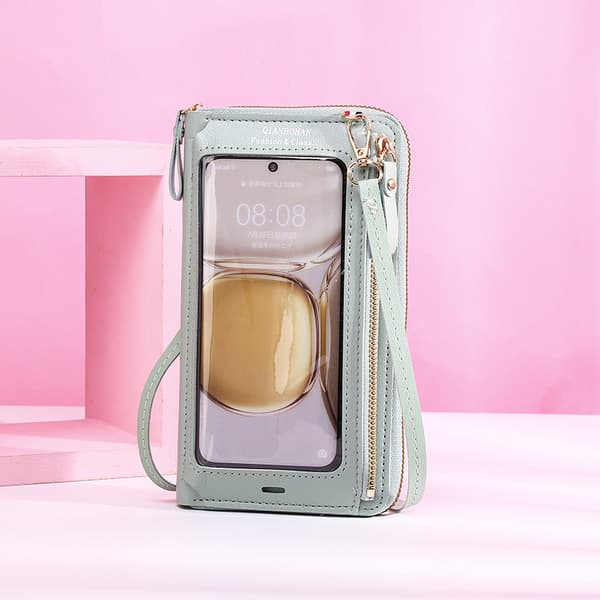 INF PU-nahkainen kosketusnäytöllinen puhelinlaukku Crossbody-lompakko