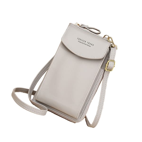 INF Telefonväska i PU-läder - Snygg och rymlig Crossbody-plånbok