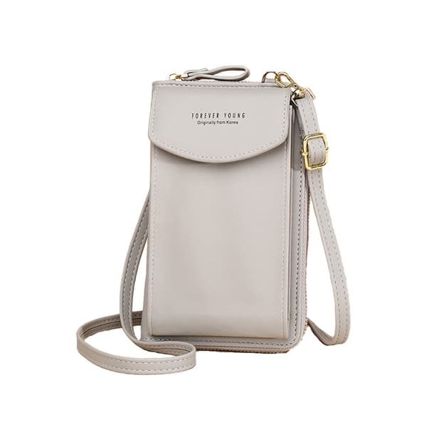 INF Telefonväska i PU-läder - Snygg och rymlig Crossbody-plånbok