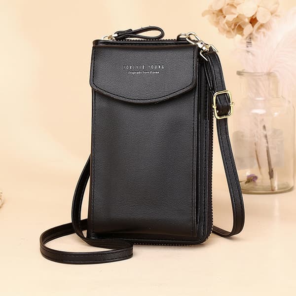 INF Telefonväska i PU-läder - Snygg och rymlig Crossbody-plånbok