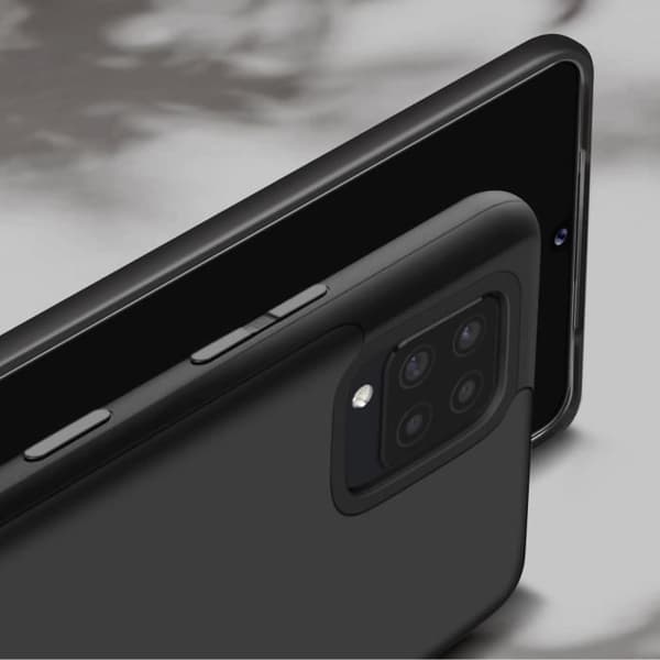 Samsung A42 5G Fodral Flexibelt stötsäkert Soft Touch SolidSuit Rhinoshield Svart