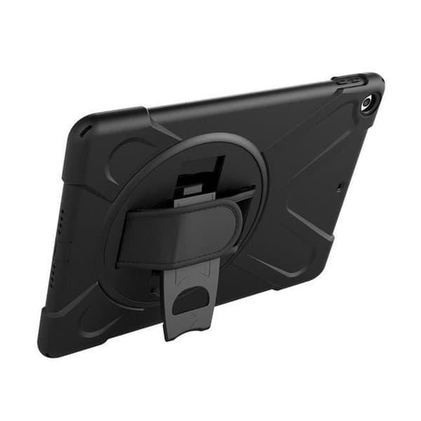 Fodral för iPad 10,2" (2019/23) - EIGER - Svart - Fullständigt skydd - 360° roterande handtag