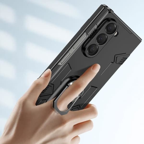 Ringfodral till Samsung Galaxy Z Fold 6 Corners Anti-fall och Stötsäker Svart