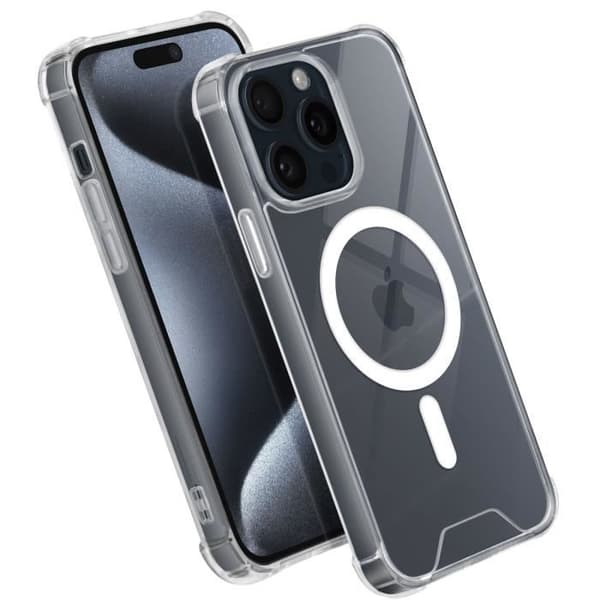 Fodral - AVIZAR - iPhone 15 Pro Max - Silikongel - Förstärkta hörn - Genomskinlig