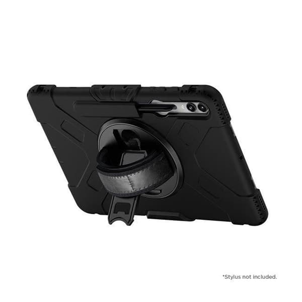 Fodral till Tab S9 FE Plus - EIGER - Svart - Fullständigt skydd - 360° roterande handtag