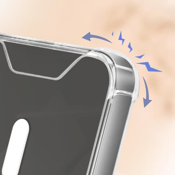 AVIZAR Skyddsfodral för iPhone 13 Pro Max - Silikongel - Förstärkta hörn - Genomskinlig