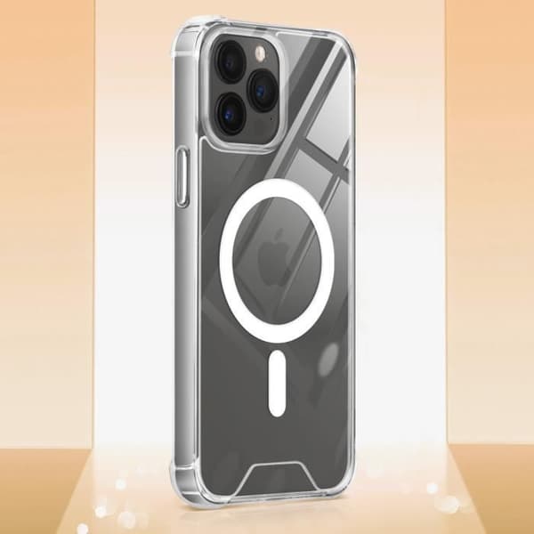 AVIZAR Skyddsfodral för iPhone 13 Pro Max - Silikongel - Förstärkta hörn - Genomskinlig