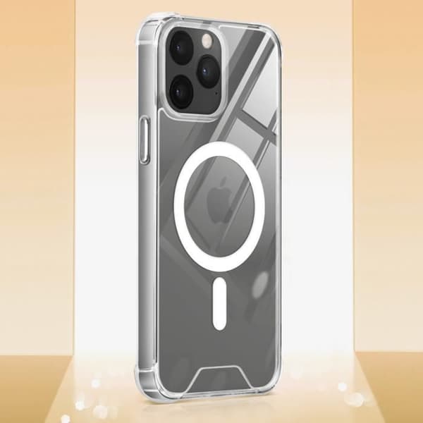 Magsafe Fodral för iPhone 12 Pro - AVIZAR - Silikongel - Transparenta stötsäkra förstärkta hörn