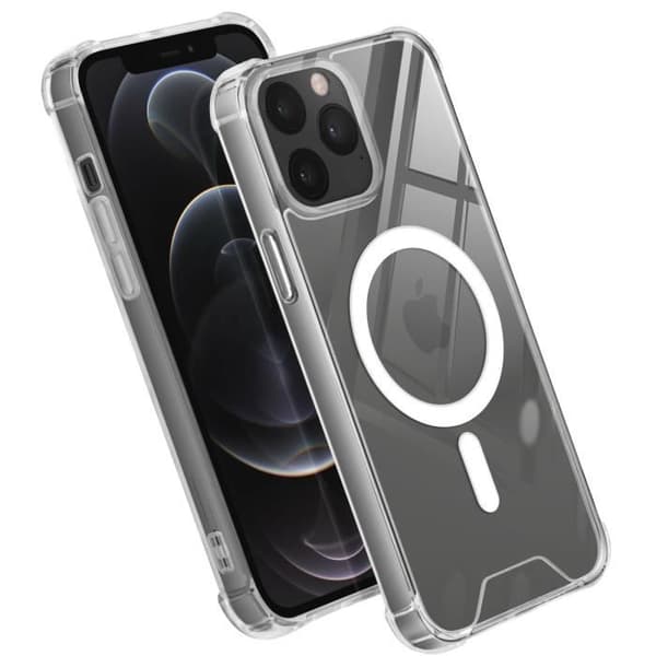 Magsafe Fodral för iPhone 12 Pro - AVIZAR - Silikongel - Transparenta stötsäkra förstärkta hörn