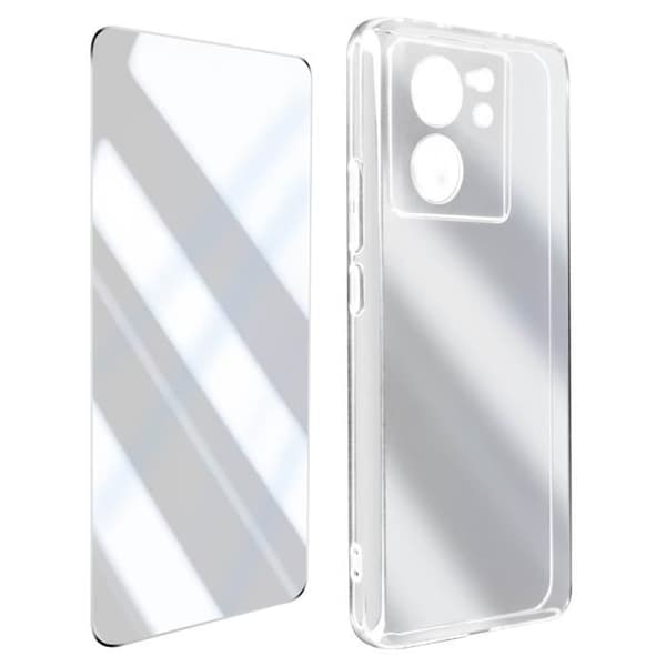 Silikonfodral för Xiaomi 13T och 13T Pro 2.5D avfasat härdat glas