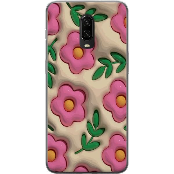 OnePlus 6T Gennemsigtig cover Boblende Blomster