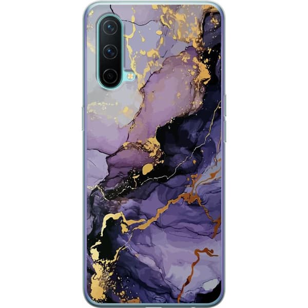 OnePlus Nord CE 5G Genomskinligt Skal Lila Marmor