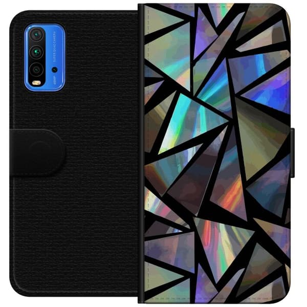 Xiaomi Redmi Note 9 4G Tegnebogsetui 3D Reflektion