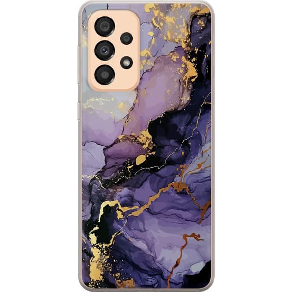 Samsung Galaxy A33 5G Genomskinligt Skal Lila Marmor