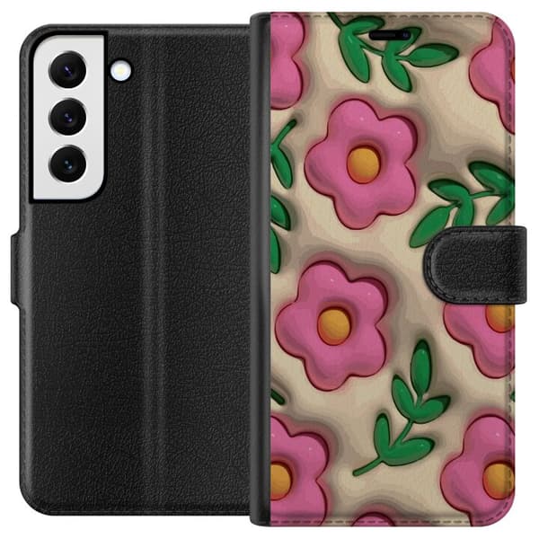 Samsung Galaxy S22+ 5G Lommeboketui Boblende Blomster
