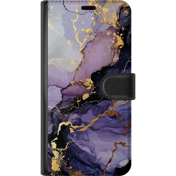 Samsung Galaxy S22 5G Lommeboketui Lilla Marmor