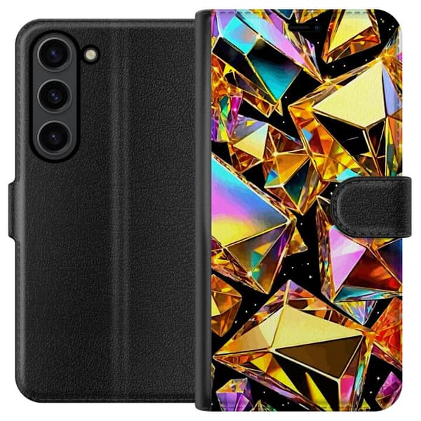 Samsung Galaxy S24 Plånboksfodral 3D Guld