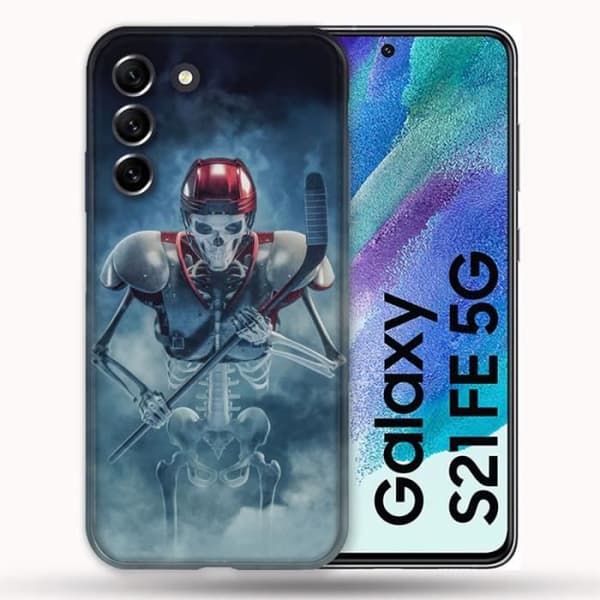 Fodral till Samsung Galaxy S21 FE / S21FE Sport Hockey Skeleton en storlek