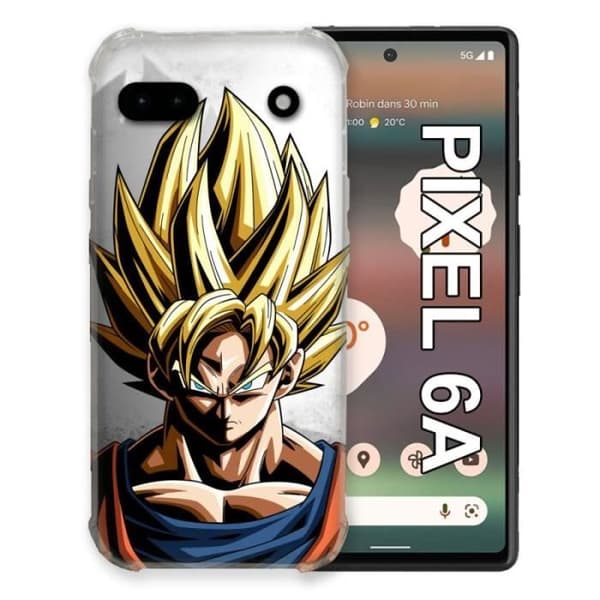 Fodral för Google Pixel 6A Manga Dragon Ball Goku Portrait en storlek