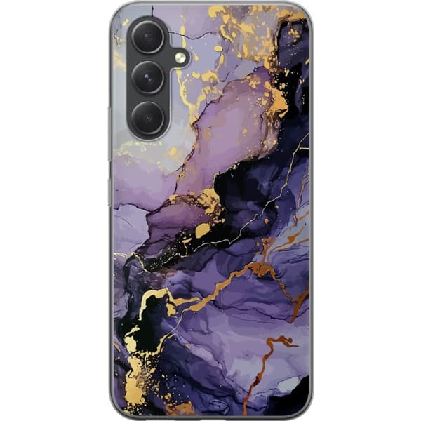 Samsung Galaxy S24 Gennemsigtig cover Lilla Marmor