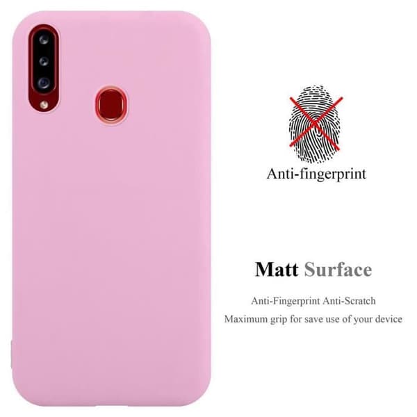 Fodral till Samsung Galaxy A20s i CANDY BRIGHT PINK Cadorabo Cover Protection Silikon TPU-fodral