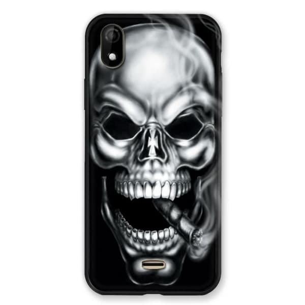 Fodral till Wiko Y61 Skull Smoke en storlek