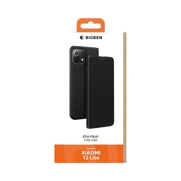 Foliofodral till Xiaomi 12 Lite - BIGBEN CONNECTED - Svart - Stativfunktion - Korthållare