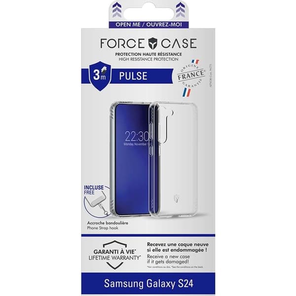 Förstärkt fodral Samsung G S24 PULSE Ursprung Frankrike garanti Livstids transparent garanti - FR Force fodral