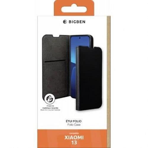 Xiaomi 13 Folio plånboksfodral med korthållare och videostöd GRS Certified BigBen Connected Black