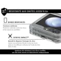 Miniatyrbild 3 av 3: Coque - Samsung - Galaxy Z Flip 6 - Transparent med glitter - Ultra-förstärkt - Livstidsgaranti