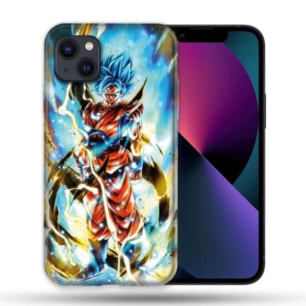 Fodral för Iphone 14 Plus (6.7) Manga Dragon Ball Goku Vit en storlek