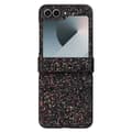Miniatyrbild 1 av 4: AVIZAR Skyddsfodral till Samsung Galaxy Z Flip 6 - Svart Bi-material Glitter Design