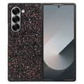 Miniatyrbild 1 av 4: AVIZAR skyddsfodral för Samsung Galaxy Z Fold 6 - Svart bi-material glitterdesign - Upphöjda kanter