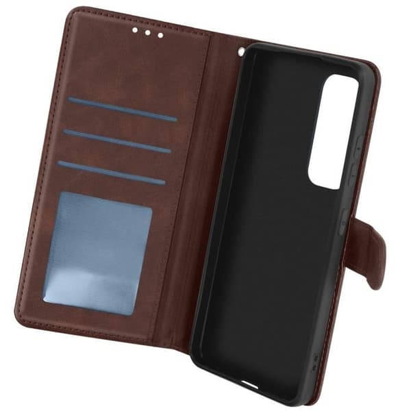 Etui för Samsung Galaxy S24 FE - AVIZAR - Handrem Lock Stöd Plånbok Brun