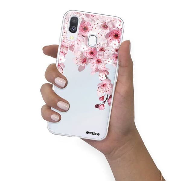 EVETANE 360 fodral kompatibelt med Galaxy A20e - Modell: Cherry