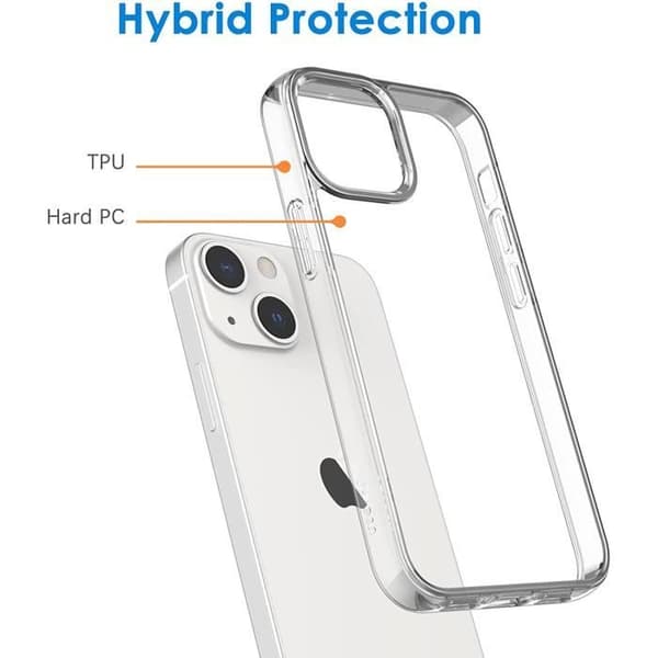 Fodral för iPhone 13 6,1 tum, TPU Stötsäkert Klart Skyddsfodral Skydd Anti-Scratch Anti-Gulning (HD Clear)
