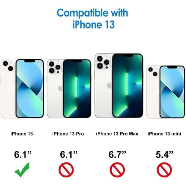 Fodral för iPhone 13 6,1 tum, TPU Stötsäkert Klart Skyddsfodral Skydd Anti-Scratch Anti-Gulning (HD Clear)