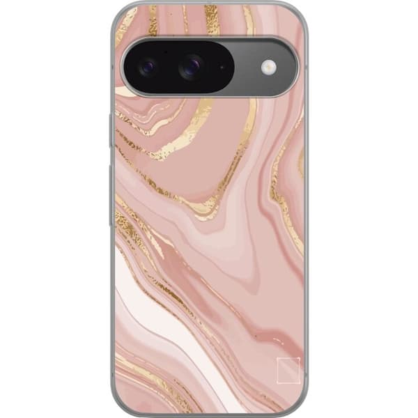 Google Pixel 9 Pro Läpinäkyvä kuori Marmori Kulta